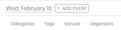 print screen of the “+ ADD EVENT” button in the public calendar of events