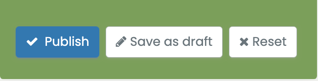 print screen of the Save as Draft button on the event creation page