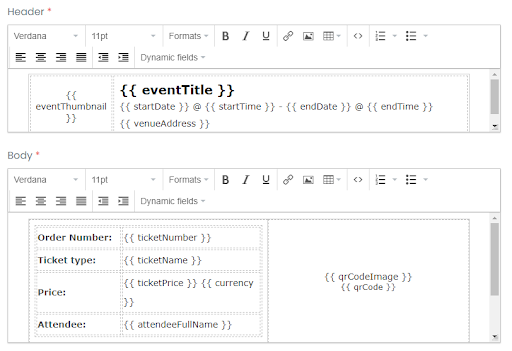 のプリントスクリーン Timely PDF テンプレートの動的フィールドを表示するダッシュボード