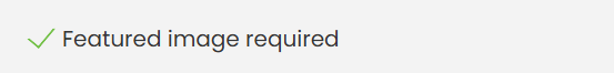 Featured image required setting.