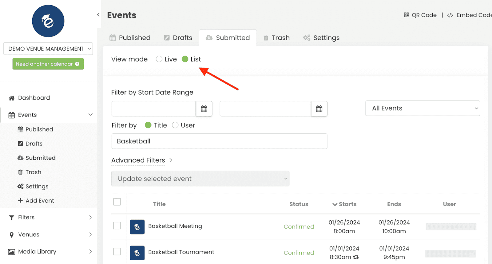 How to Reject, Edit or Approve Event Submissions