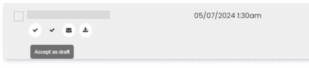 event submission admin options.