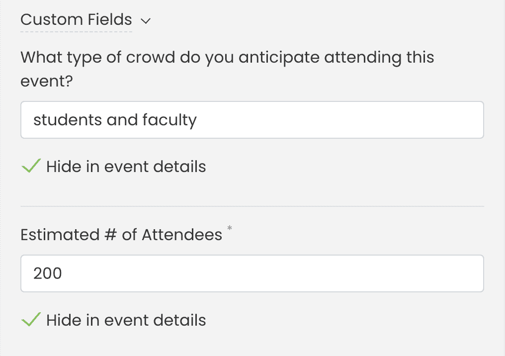 Brugerdefinerede felter.