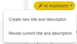 Timely's AI Content Assistant options.