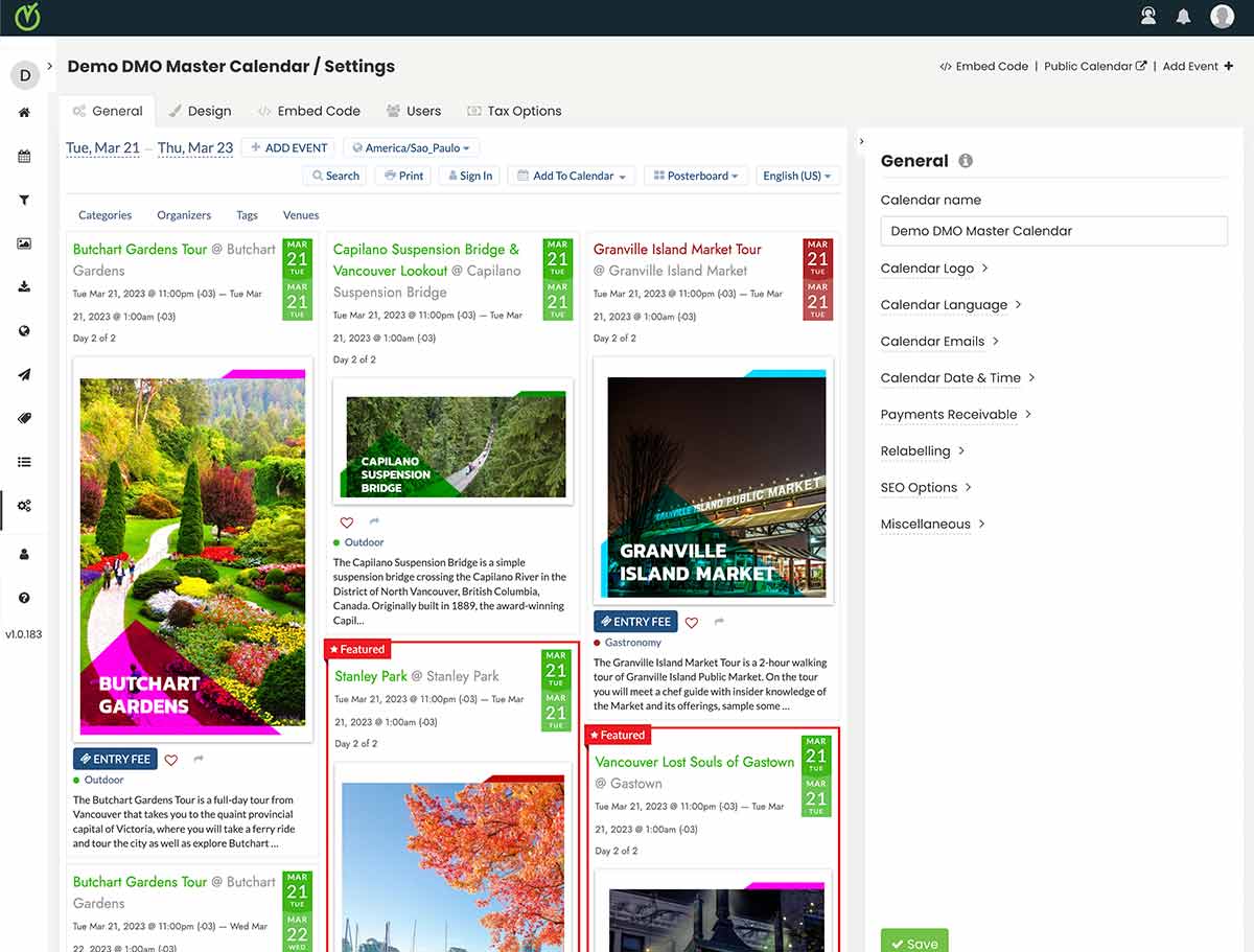 Set Up and Customize your Events Calendar