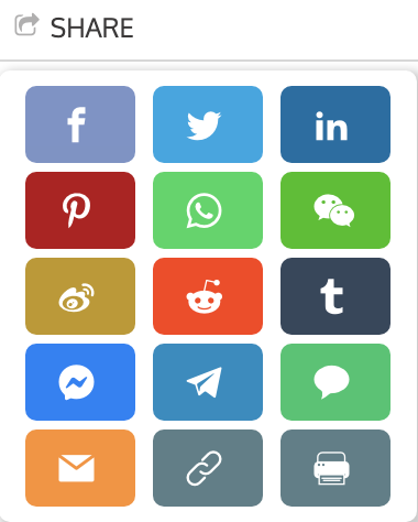 social share button colourful theme