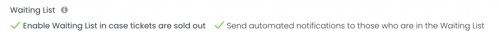 Box "Send notification automatically for who is on the waiting list"