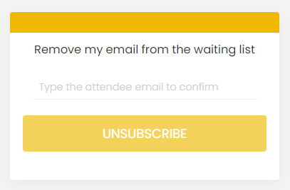 Unsubscribe notification