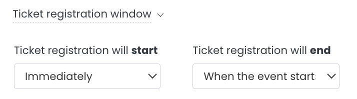 print screen of ticket availability window