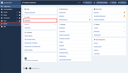 print screen of Joomla CMS editor