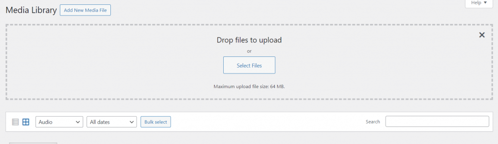 image depicting WordPress's audio formats.