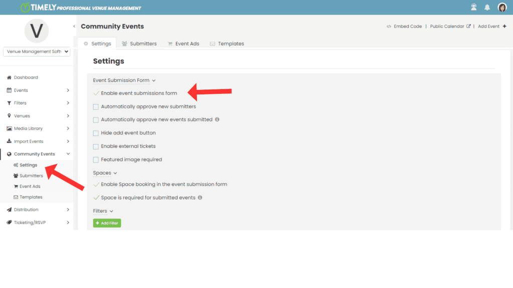 steps to Create an Event Submission Form for Space Bookings.