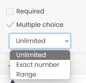 Option to make drop down menu questions have multiple choices.