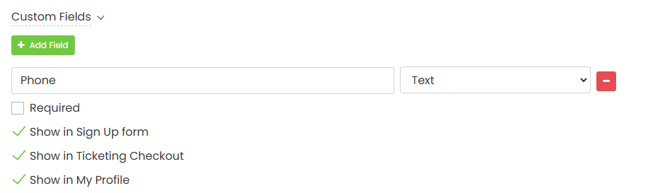 Timely’s custom fields settings.