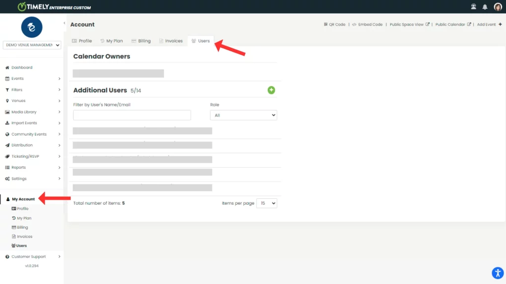 First steps to Add Users to Your Timely Venue Management Account.
