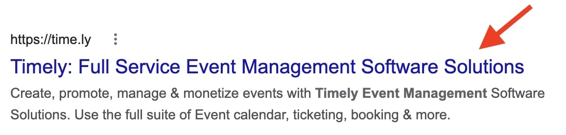 Stampa la schermata della SERP che mostra il tag del titolo