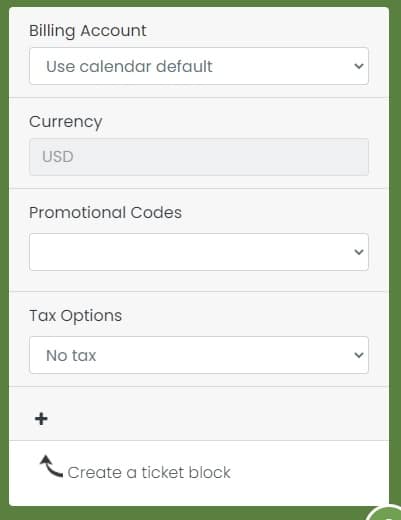 stampa schermata delle impostazioni del biglietto a fascia oraria attiva Timely cruscotto