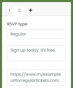 stampa schermata del blocco biglietti in fasce orarie Registrazione RSVP