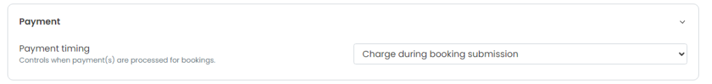 Payment timing