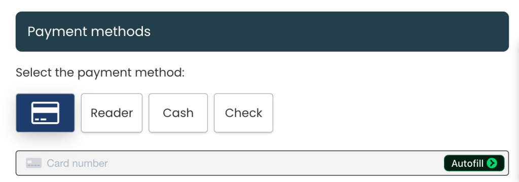Select the Payment Method