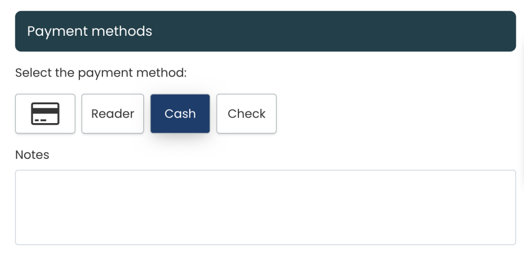 Cash and Check Payments