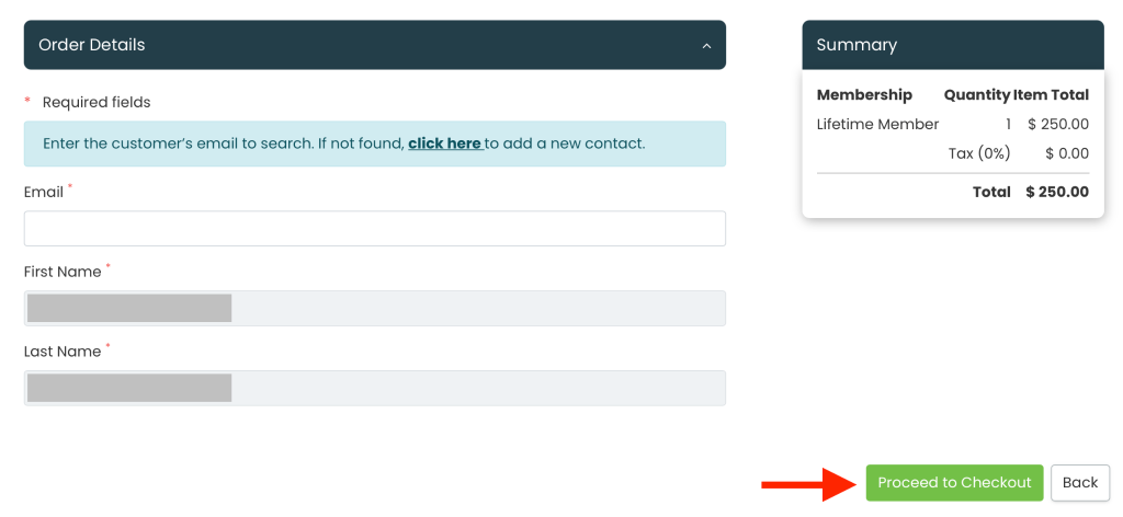 Proceed to Checkout