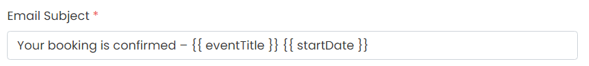 Email Subject