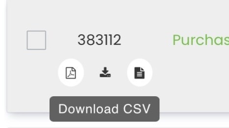 Click Download CSV